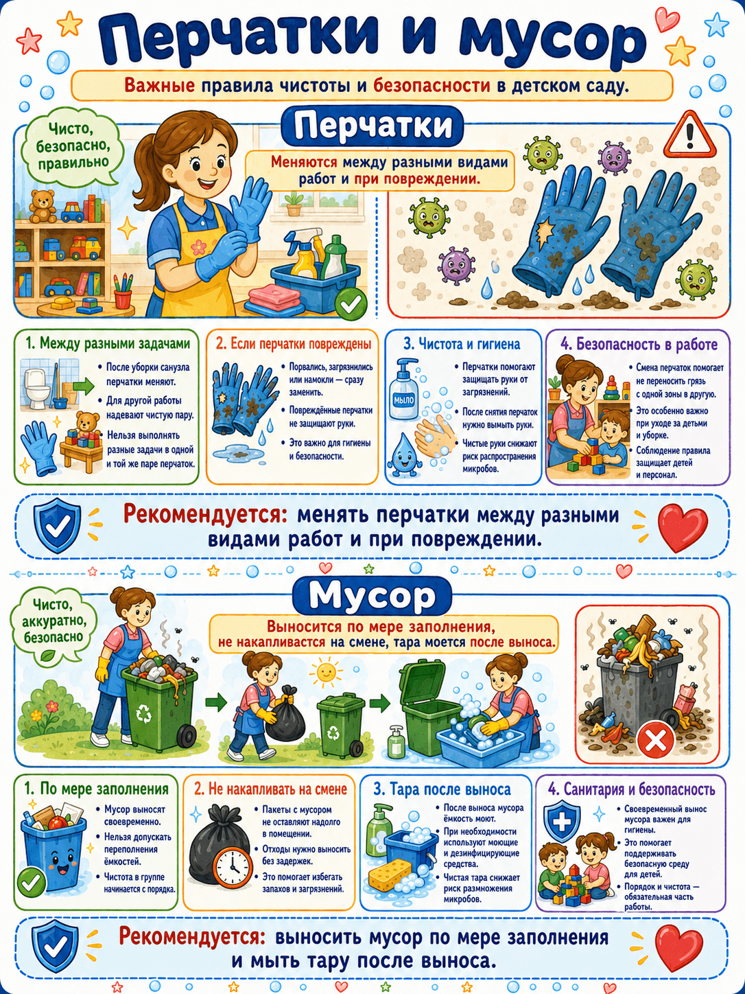Перчатки и мусор